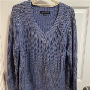 Skull Cashmere Sora V-Neck Metallic Knit Sweater